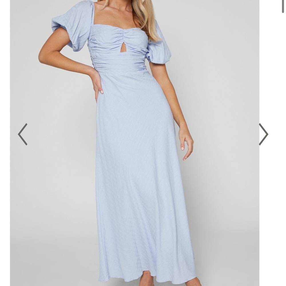 Puff Sleeve A Line Dress